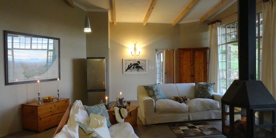 Porcupine Self Catering Cottage, with two bedrooms en suite, large open plan living area and big veranda.